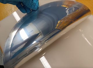 Membrane mirrors made using a new technique are flexible enough to be rolled up. This could be helpful for storing the mirrors inside of a launch vehicle.