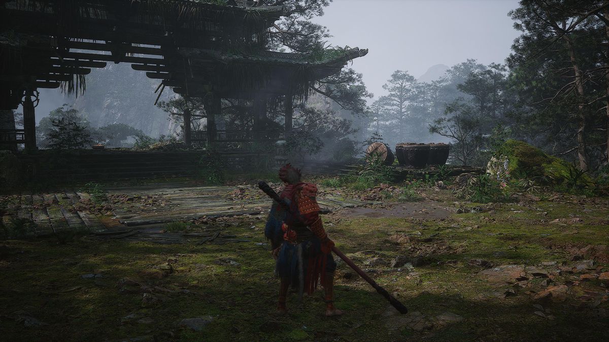 A screenshot from Black Myth: Wukong showcasing the use of optimised graphics settings