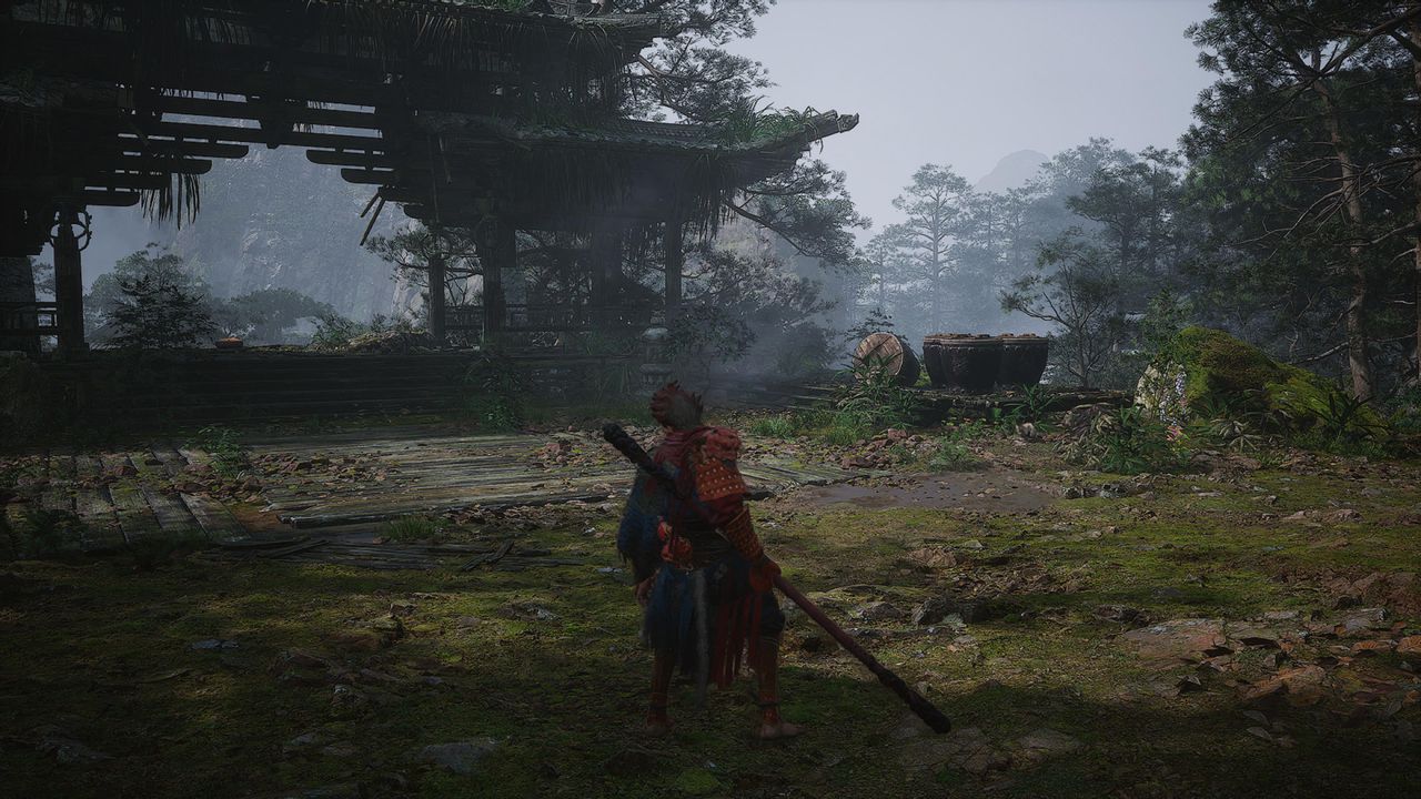 A screenshot from Black Myth: Wukong showcasing the use of optimised graphics settings