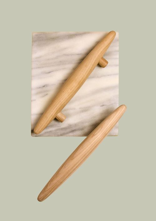 Oversized Japanese Wood Cabinet Handles