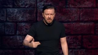 Ricky Gervais doing standup