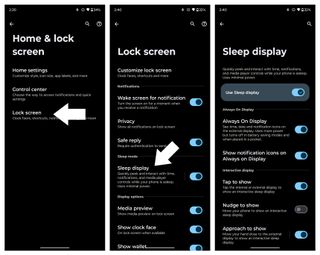 Motorola Razr Plus 2024 sleep display settings