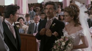 Drum and Shelby at the altar for the wedding in Steel Magnolias