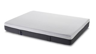 Emma mattress review: image shows the Emma Original with a white removable cover and grey sides