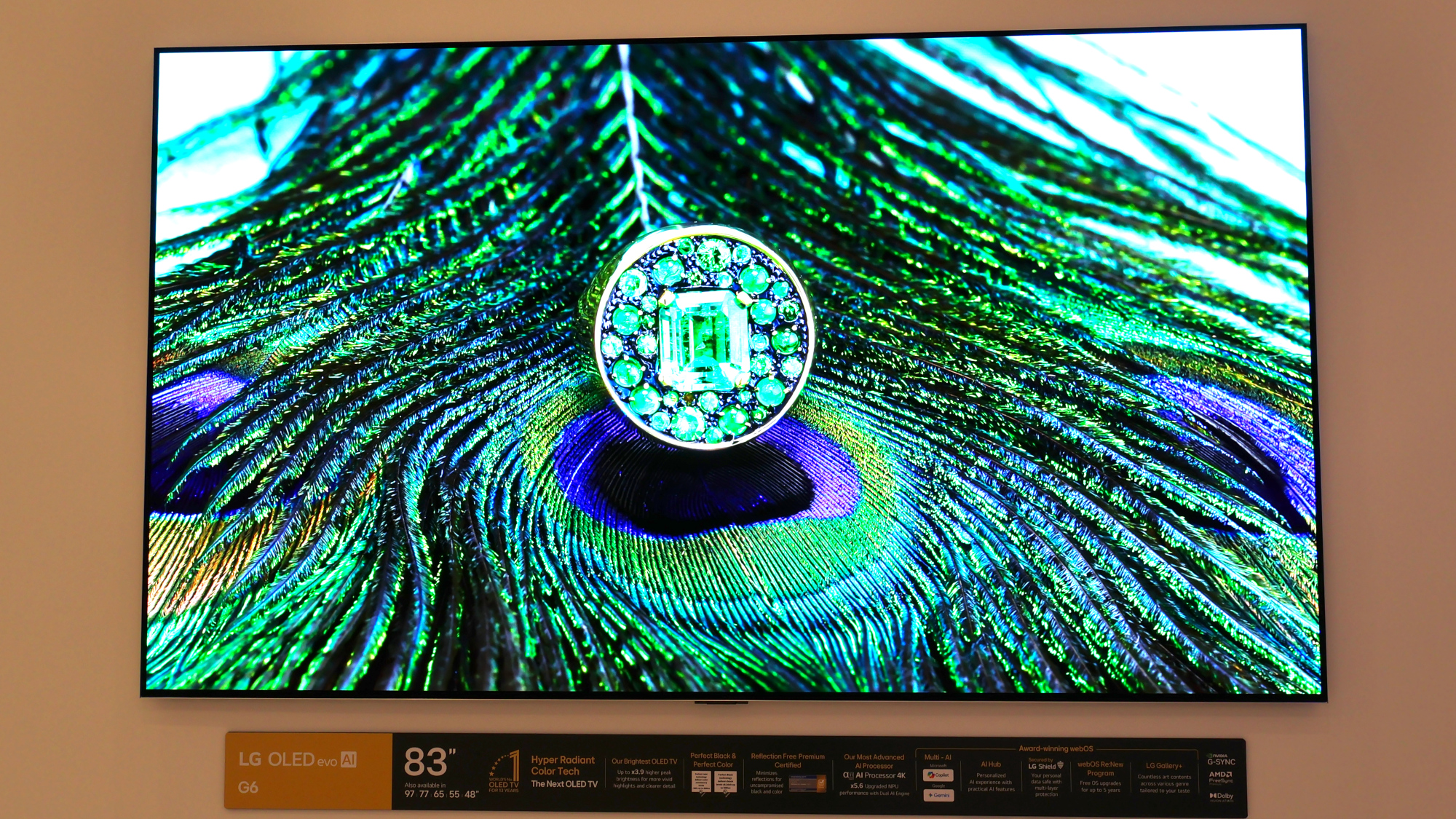 The LG G6 OLED at LG's suite at CES 2026.