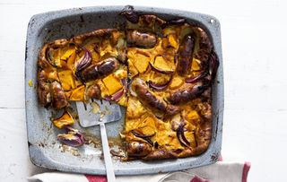 Squash and onion toad in the hole