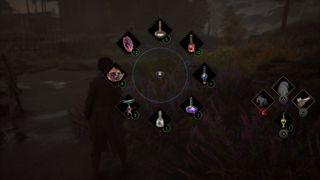 The wheel showing all your potions and mounts in Hogwarts Legacy