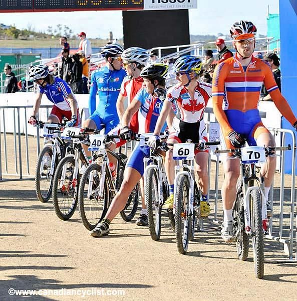 Waiting to start the last lap