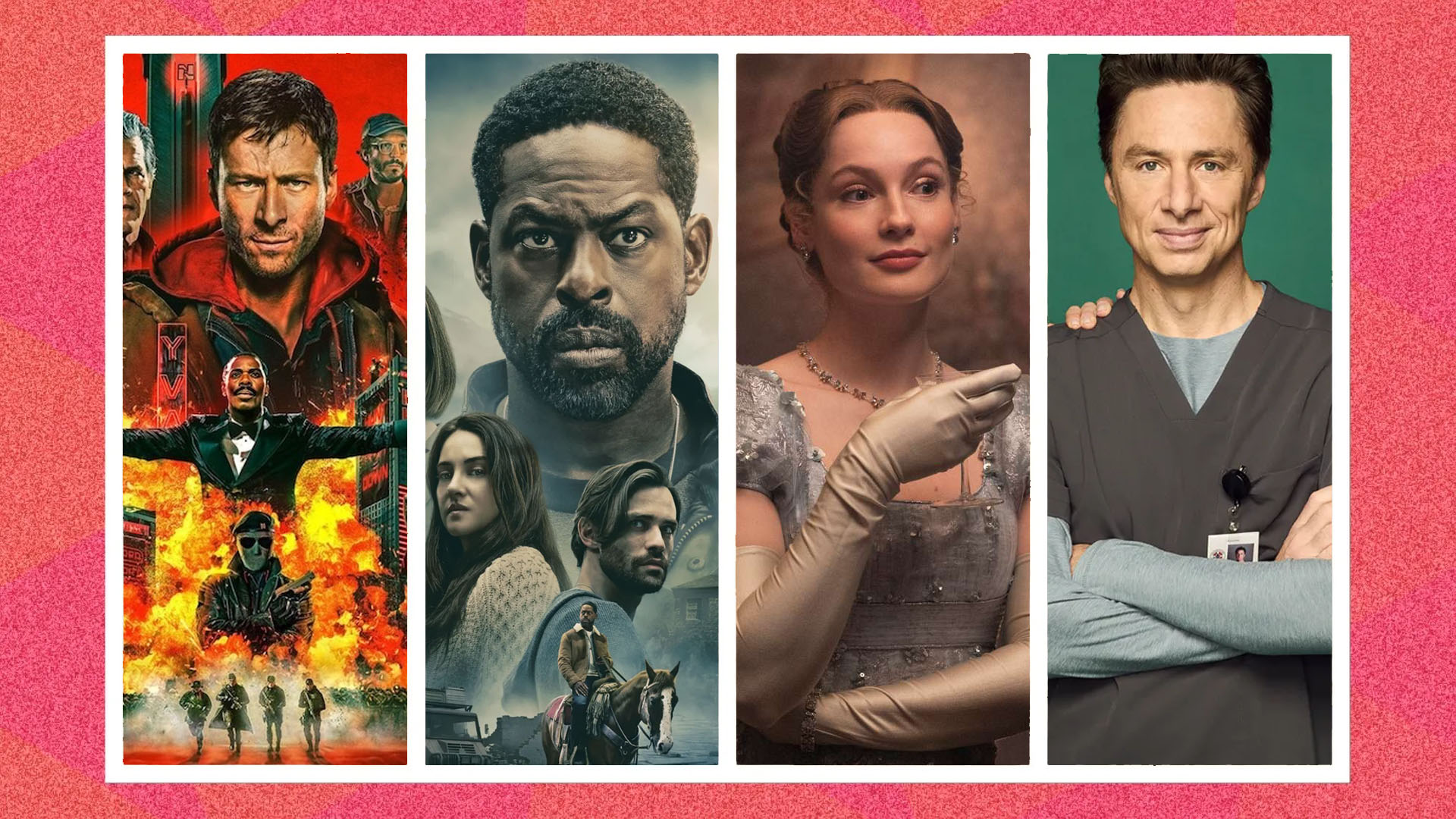 Screenshots from four TV shows. 