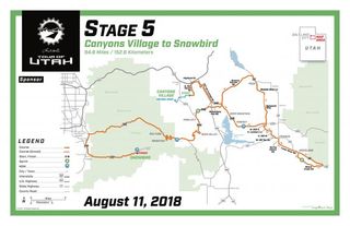 2018 Tour of Utah map for stage 5