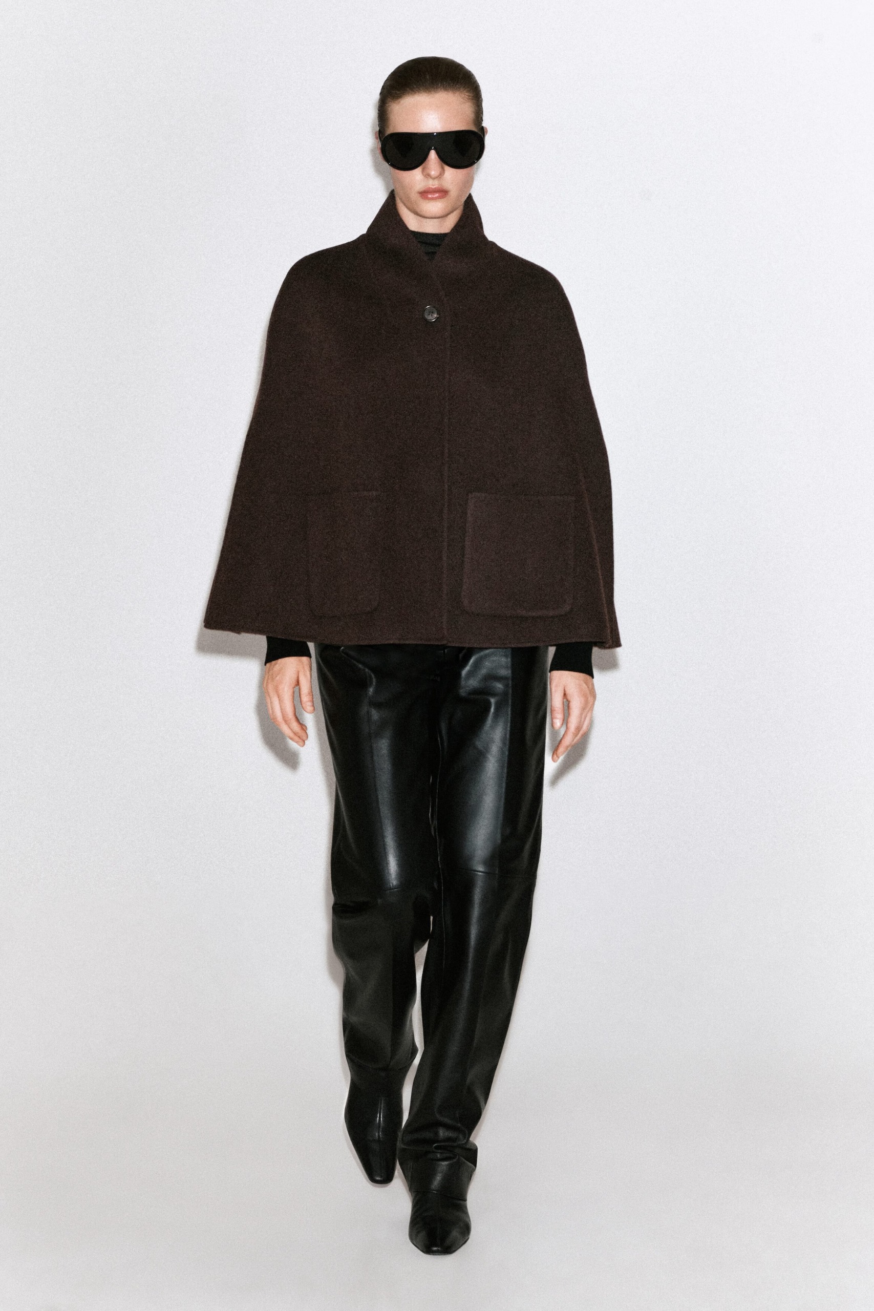 COS, Shawl-Collar Double-Faced Wool Cape