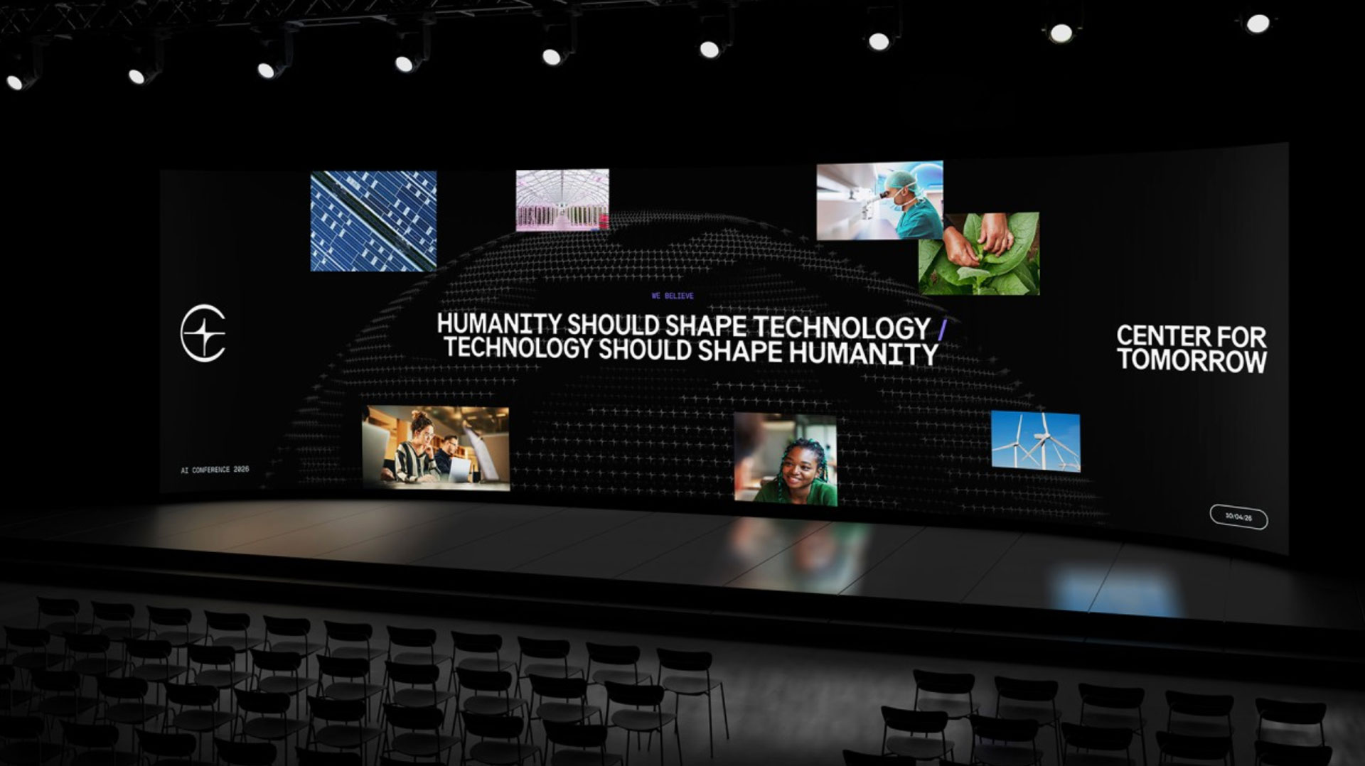 humanity should shape technology - text on screen