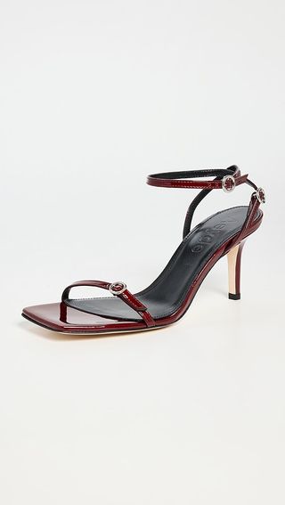 Aeyde Hallie Patent Calf Leather Red Metallic Sandals