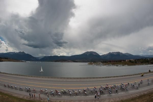 Passing along the Dillon Reservoir.