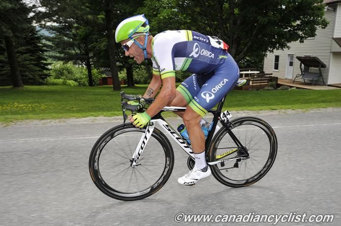 Svein Tuft (Orica GreenEDGE) was away solo for 120 kms