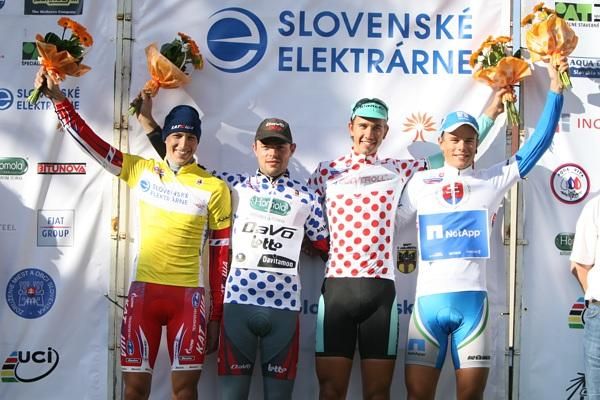 The stage three classification leaders (l-r): Alexander Porsev, Wouter Wippert , Jacob Fiedler and Daniel Schorn.