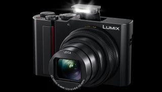 Panasonic Lumix ZS200 / TZ200 review image on black background