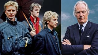 LEFT: The Police pose in 1983 RIGHT: Producer George Martin in the Netherlands, July 20, 1993