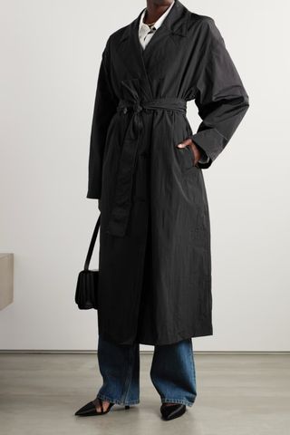 The Frankie Shop Jude Belted Tech-Shell Trench Coat