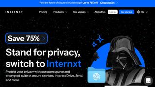 Website screenshot for Internxt.