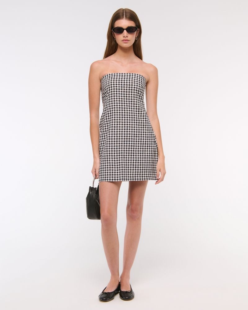 The A&f Scarlett Strapless Linen-Blend Skort