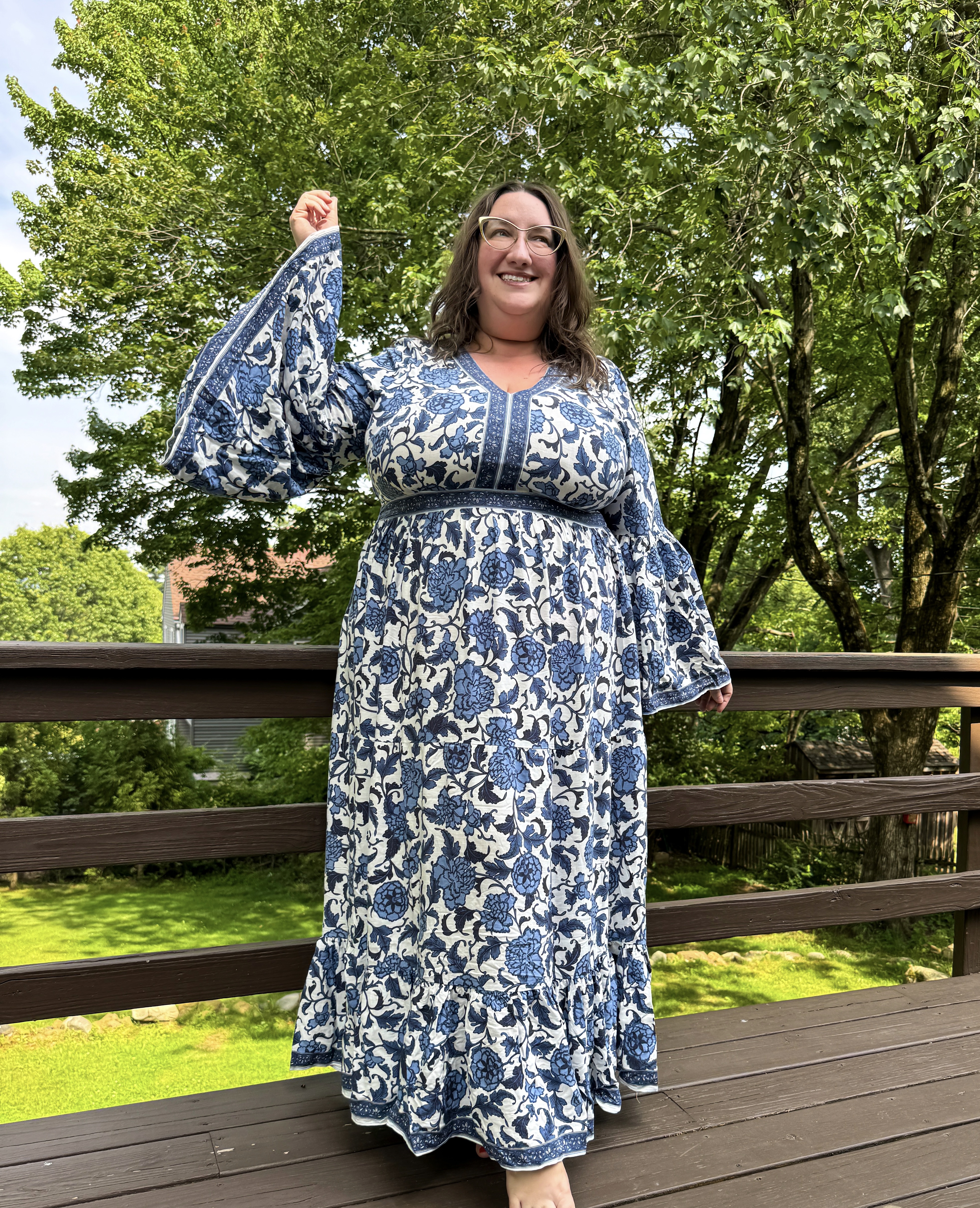 Sarah Chiwaya styling a flowy summer special occasion dress