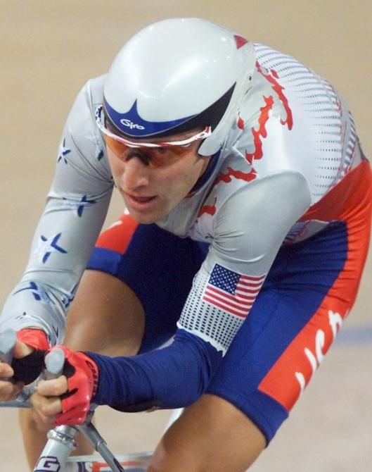 Christian Vande Velde has a strong track background and is pictured here in the individual pursuit at the 2000 Olympic Games