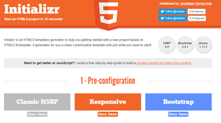 HTML boilerplate: Initializr