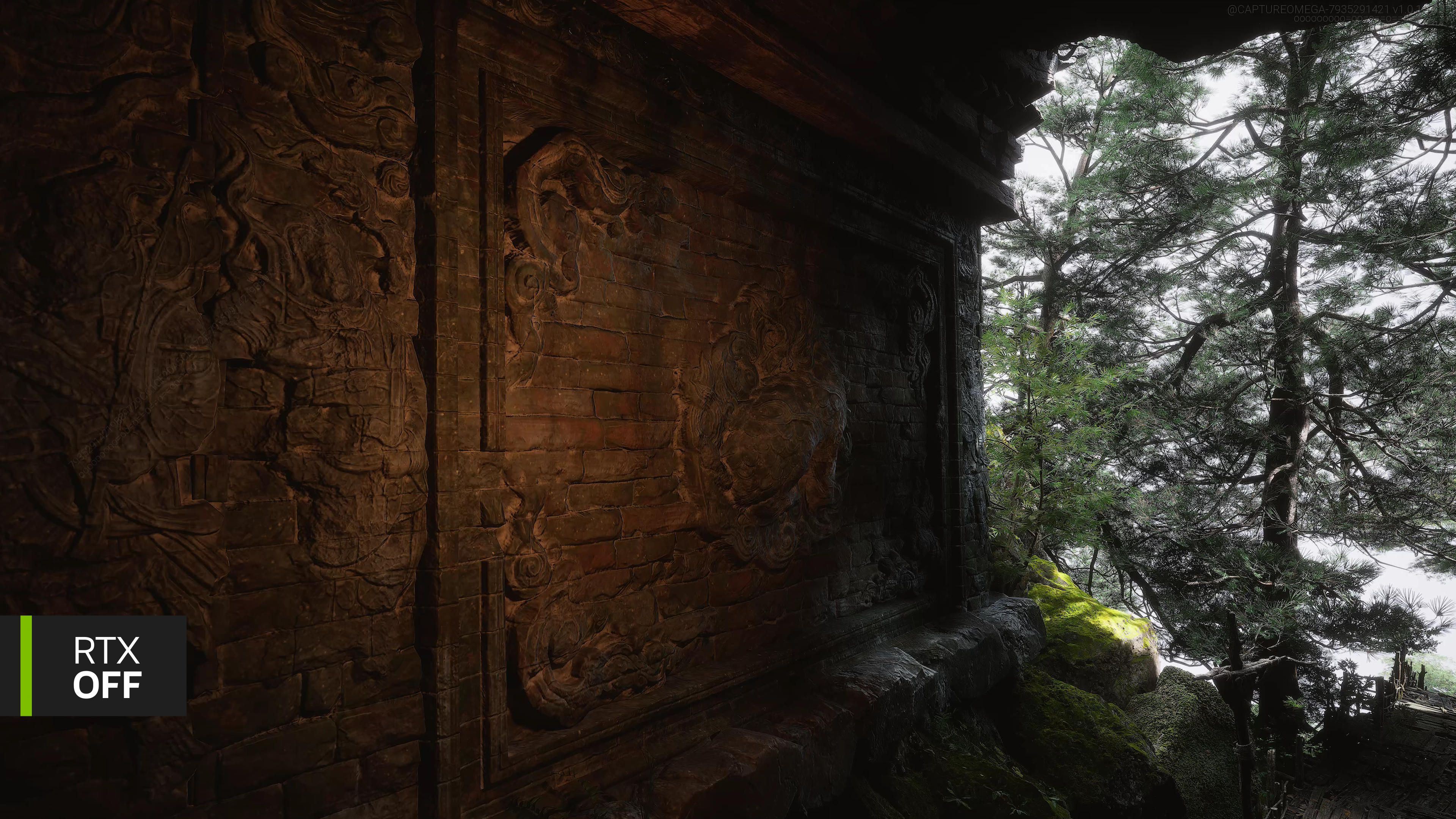 Screenshots from Black Myth: Wukong showcasing the use of Nvidia RTX technology