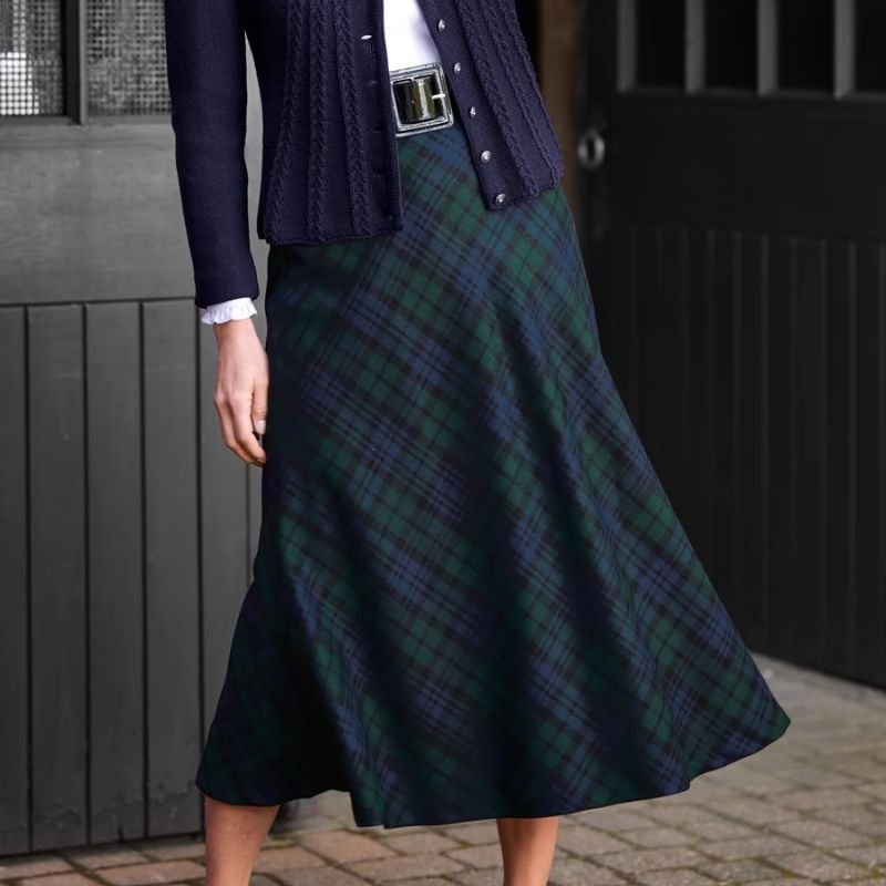 House of Bruar, Plaid Bias Skirt