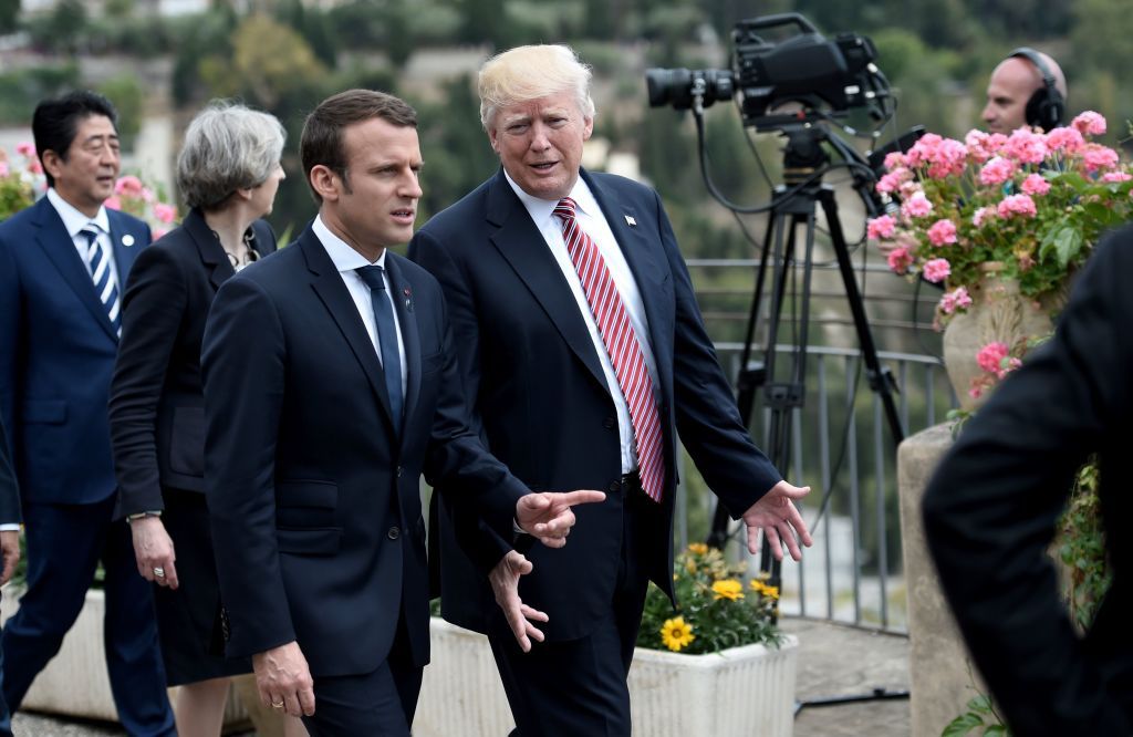 President Trump and French President Emmanuel Macron.