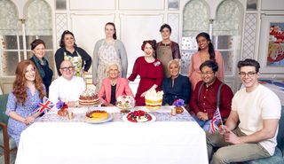 TV tonight The judges and finalists with their puddings.