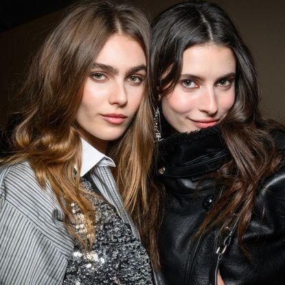 two models backstage at Marant 2025 show