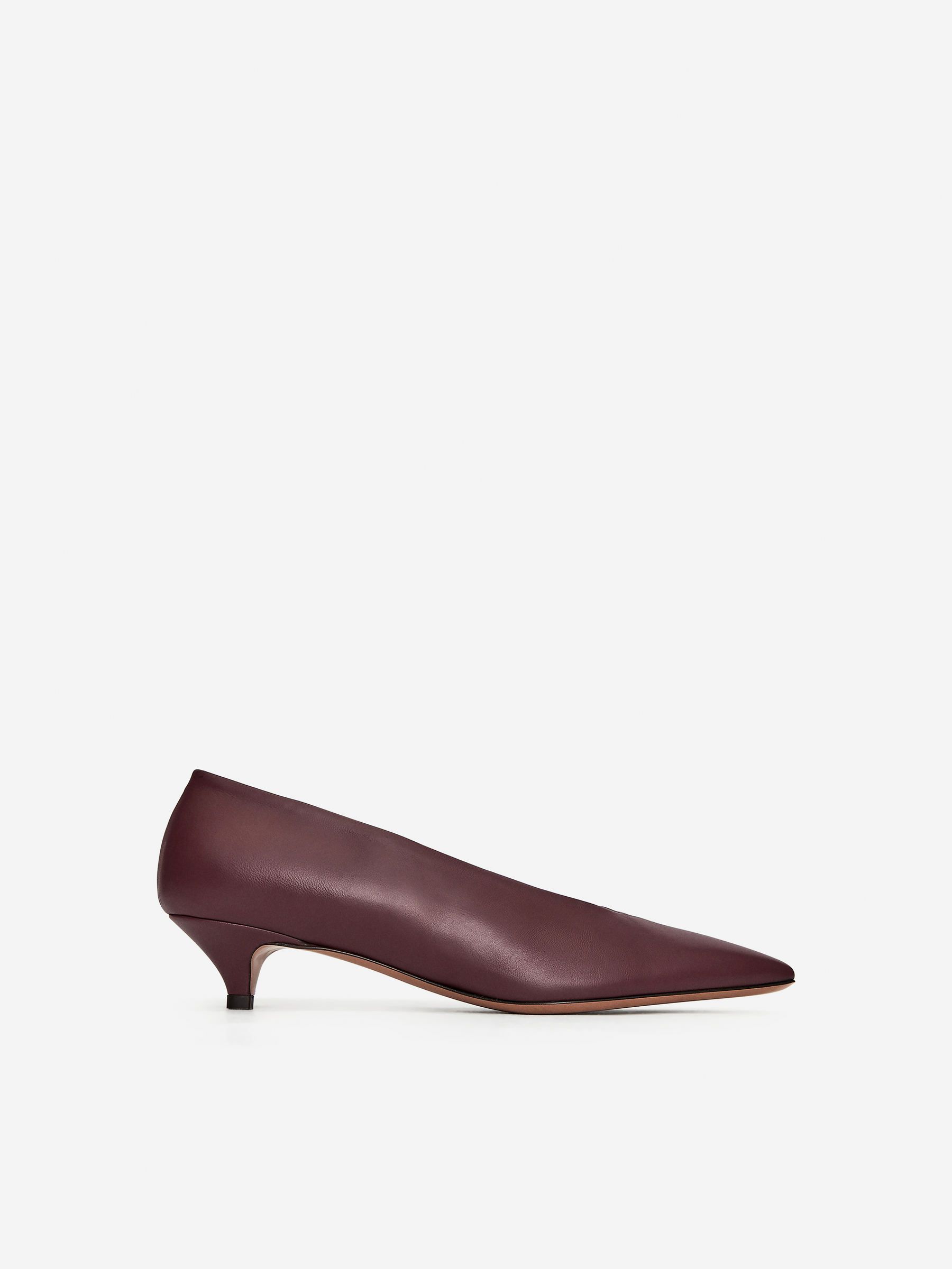 Leather Pumps – Burgundy – Women – Arket Gb