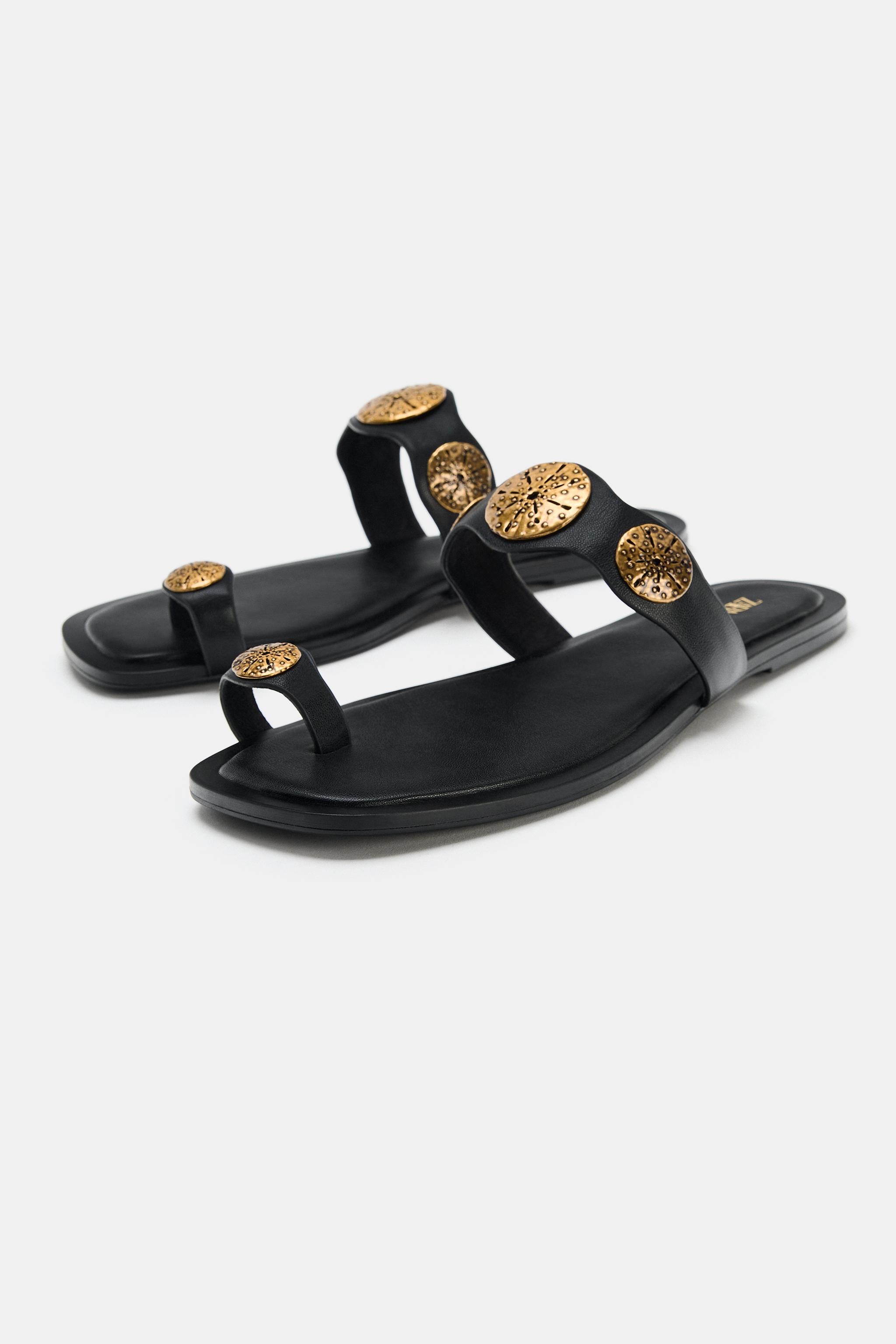 Flat Sandals With Metal Details