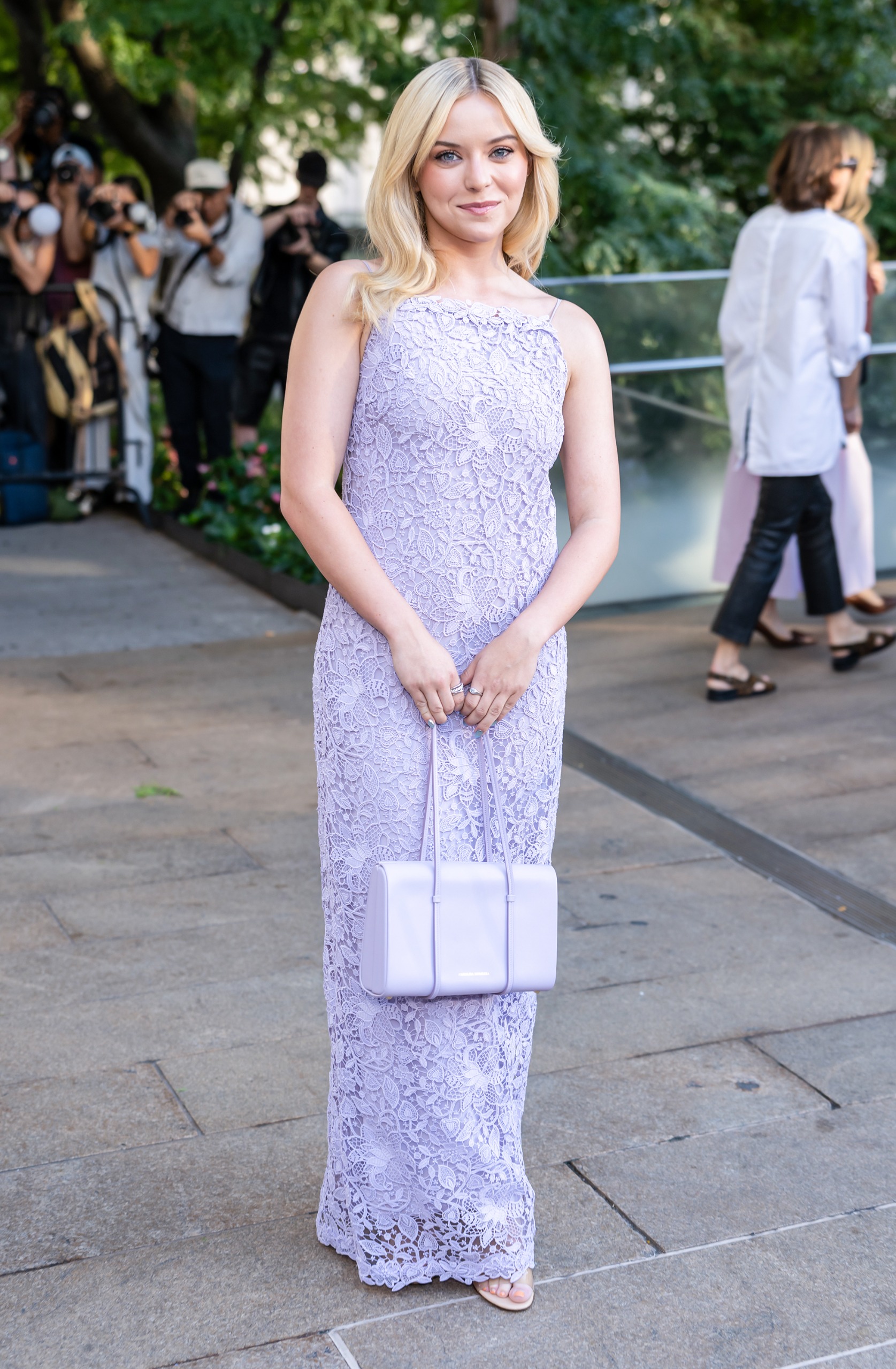 Lexi Minetree#039;s celebrity look at the Carolina Herrera New York Fashion Week show
