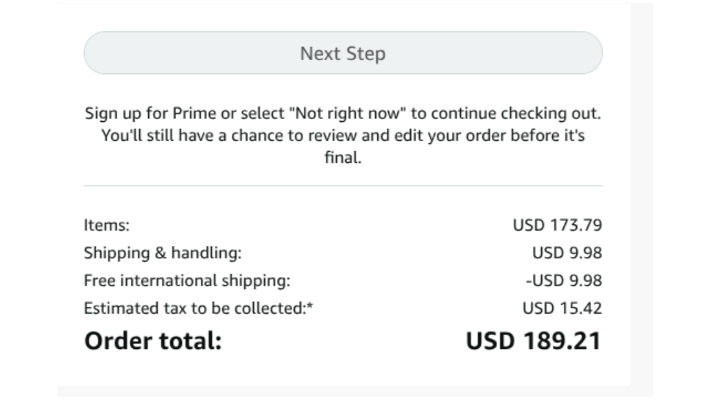 Amazon's checkout page for an SSD