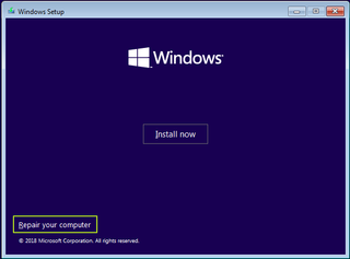 Windows splash screen