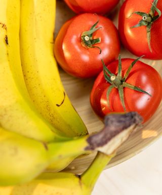 Bananas and tomatoes