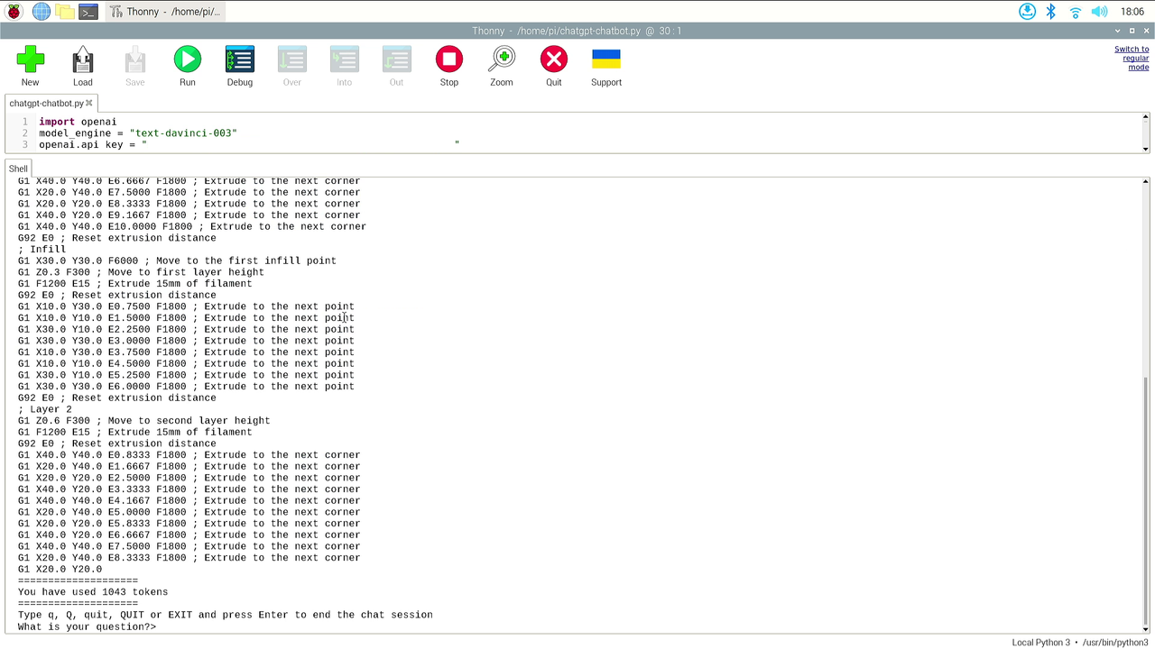 ChatGPT on Raspberry Pi