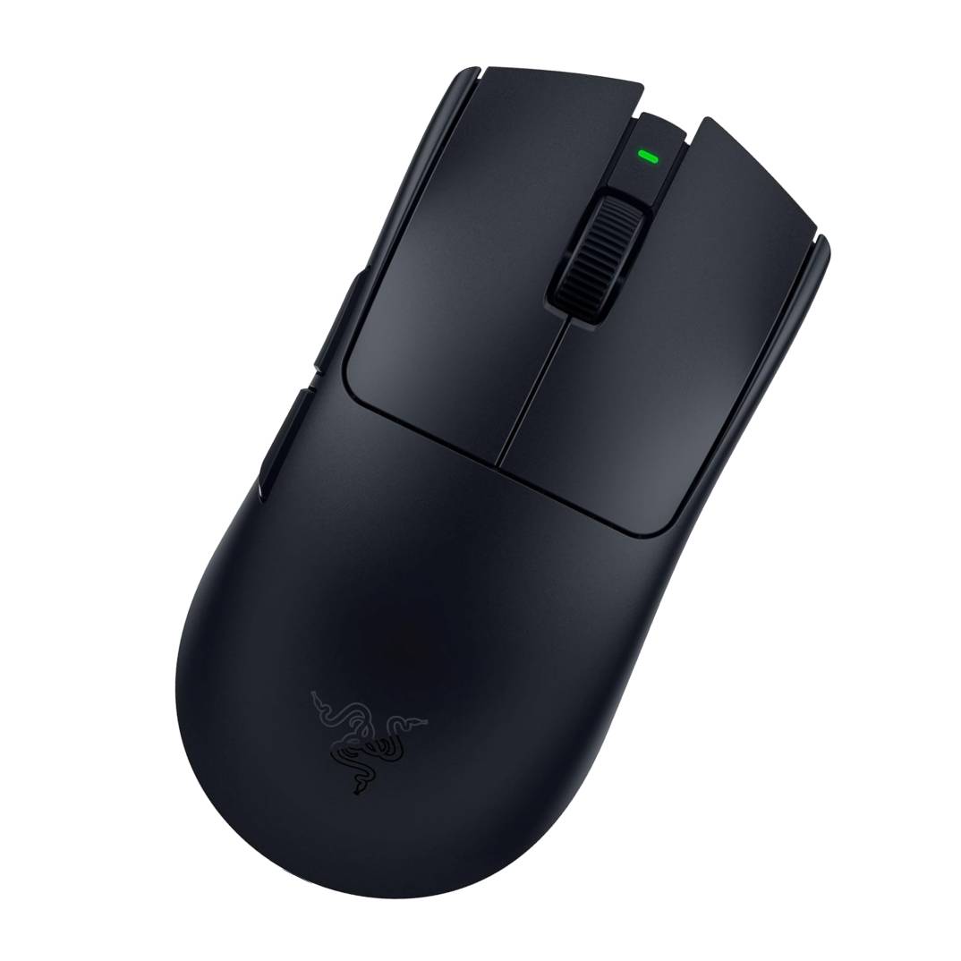 A Razer Viper V4 Pro gaming mouse.