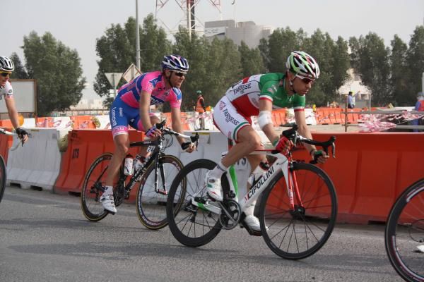 Giovanni Visconti (Farnese Vini-Neri) races in stage 3 of the Tour of Qatar