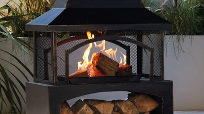 Gardenline outdoor log burner outdoors