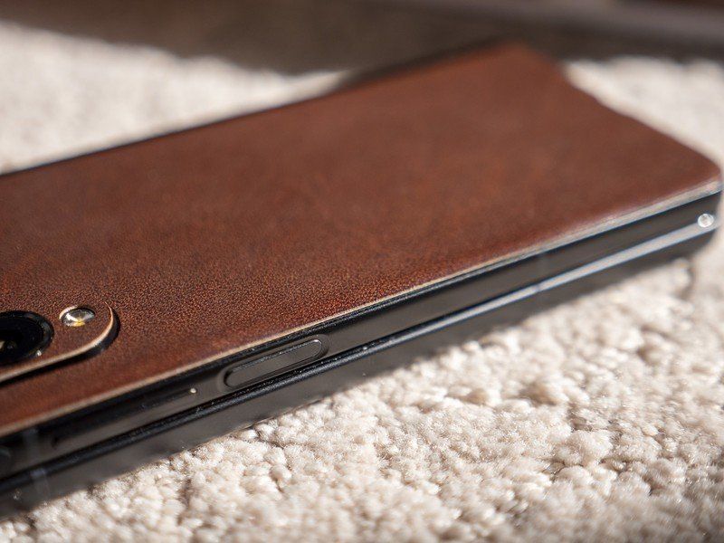 Dbrand Leather Skins Z Fold 3 Installation Side