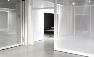 Phillip Lim catwalk created with transparent white frames