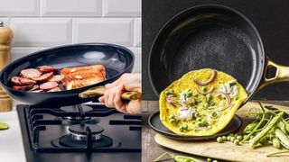 picture of padova pans being used in kitchen for cooking