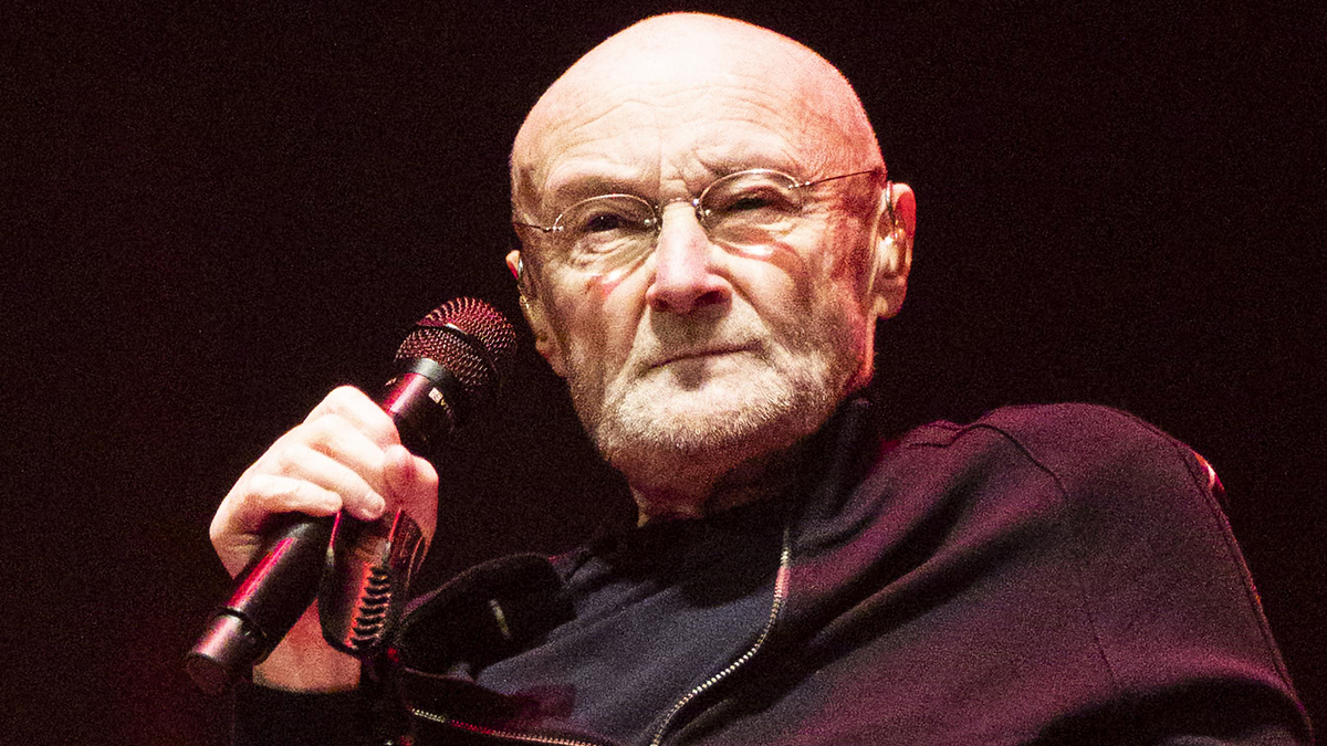 BERLIN, GERMANY - MARCH 07: British singer and drummer Phil Collins of the band Genesis performs live on stage during a concert at Mercedes Benz Arena on March 7, 2022 in Berlin, Germany.