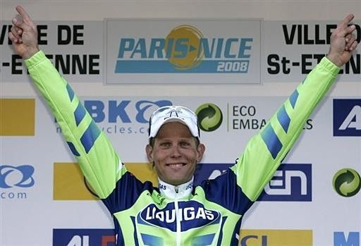 Carlstr&ouml;m was victorious giving Liquigas its first stage win of this year's Paris-Nice.