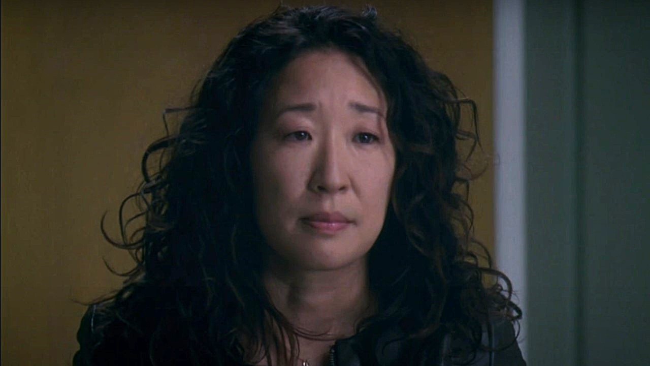 Sandra Oh as Cristina Yang says goodbye to Meredith in her final scene on Grey&#039;s Anatomy Season 10 &quot;Fear (of the Unknown).&quot;