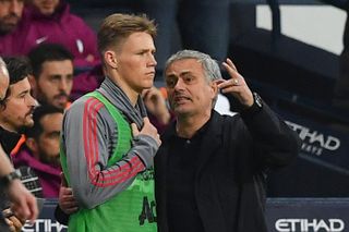 Scott McTominay and Jose Mourinho during their time together at Manchester United.